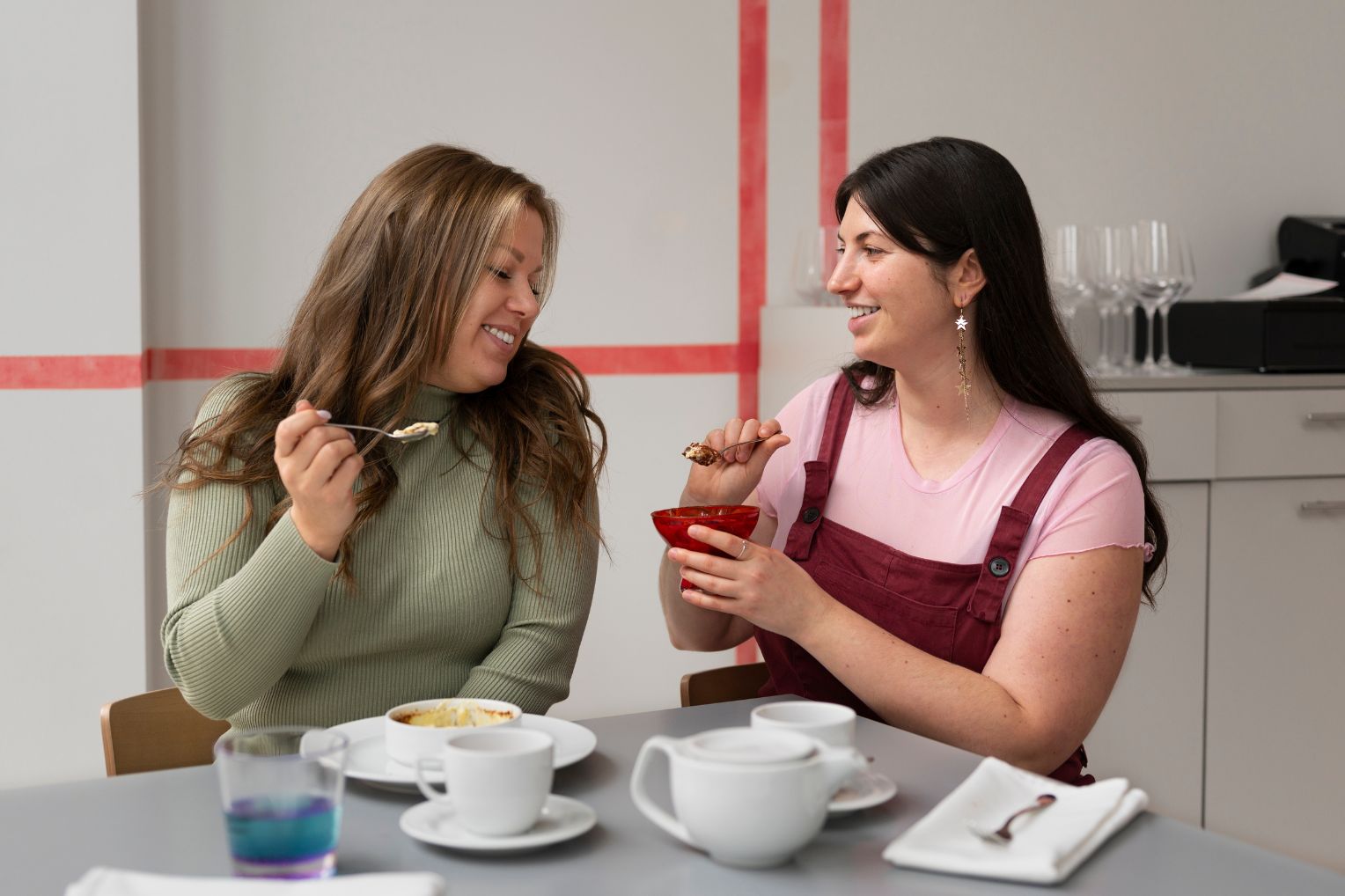 A support worker offers respite care services to participants.